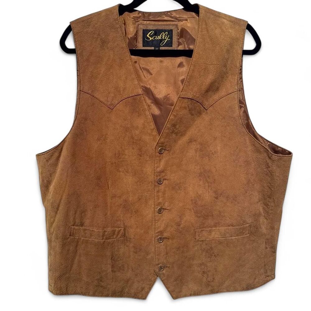 Vintage Scully Men's Brown Tan Vest